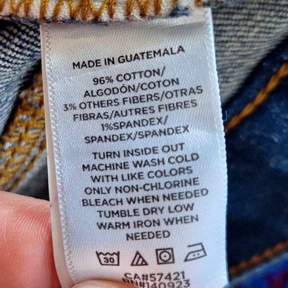 Loft The Girlfriend Mid-Rise Curvy Fit Blue Jeans Size 32/14 - Picture 6 of 11